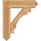 Ekena Millwork Merced Arts and Crafts Rough Sawn Bracket w/ Offset Brace, Western Red Cedar, 8"W x 28"D x 32"H BKT0806X28X32MRC03RWR - alternate 4